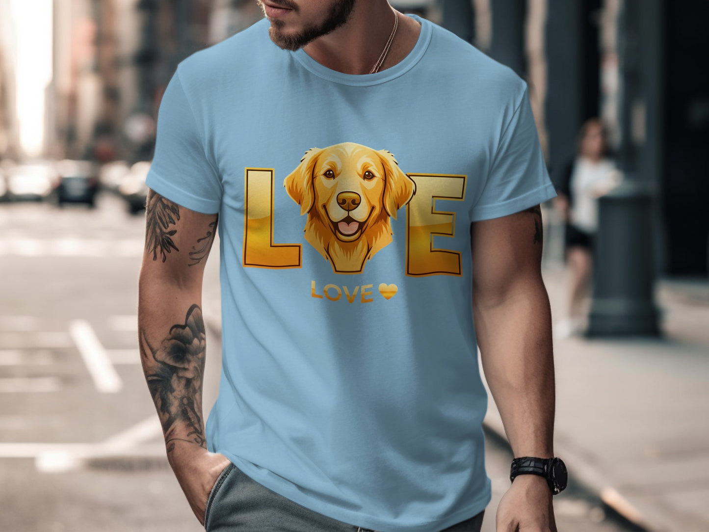 Love Golden Retriever Dog Graphic T-Shirt product
