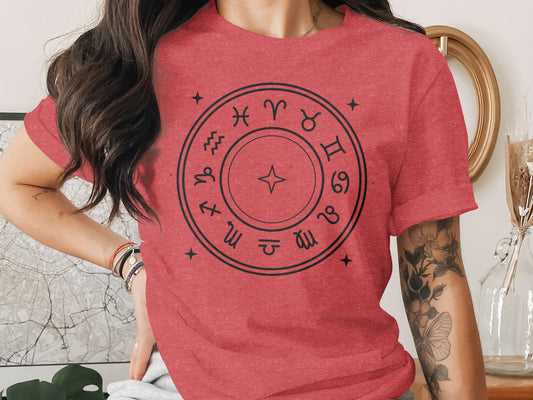 Zodiac Signs Mandala Graphic Tee shirt