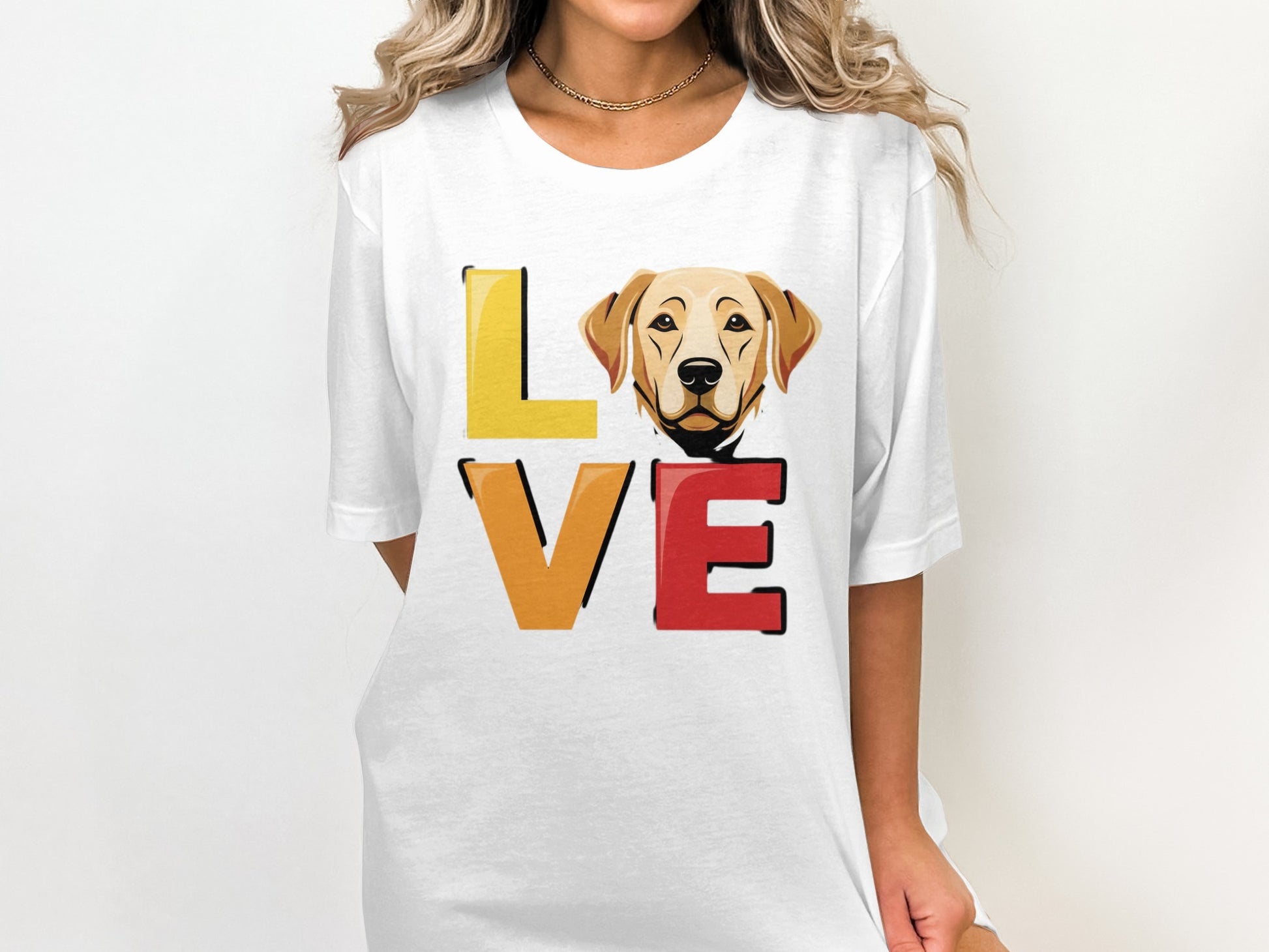 Love Graphic Labrador Dog Print Casual T-shirt product