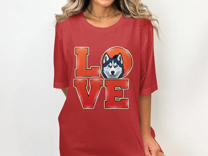 Love Husky Graphic Unisex Oversized T-Shirt product