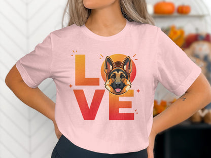 Love German Shepherd Graphic T-Shirt product type
