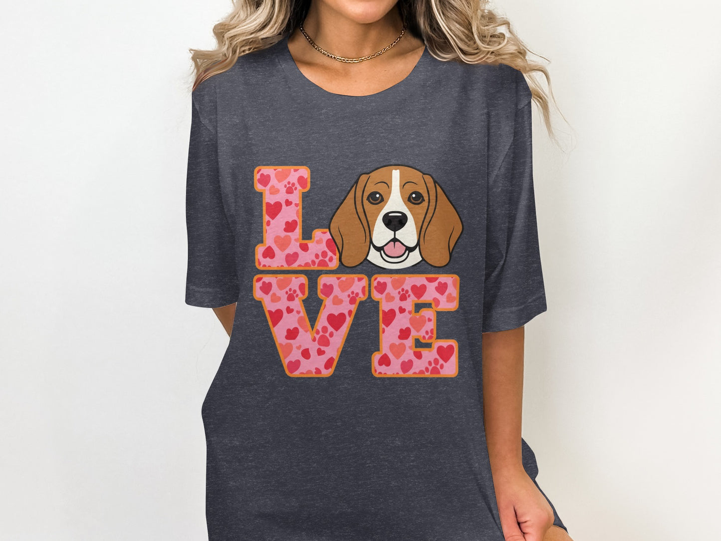 Love With Cute Dog Graphic Cartoon Design Shirt product type