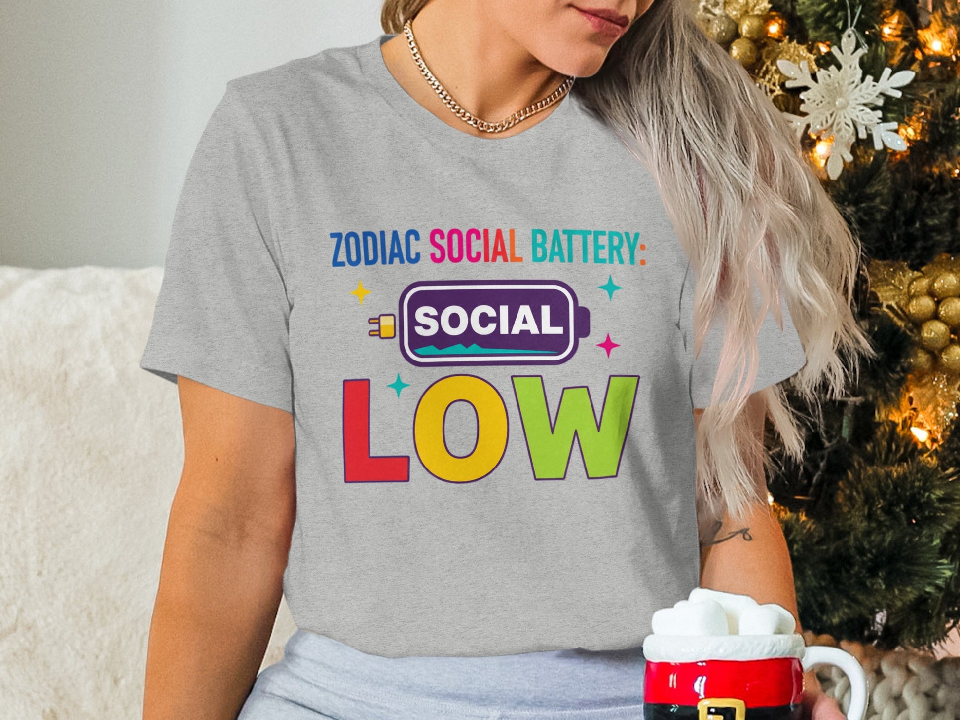 Zodiac Social Battery Social Low T-shirt