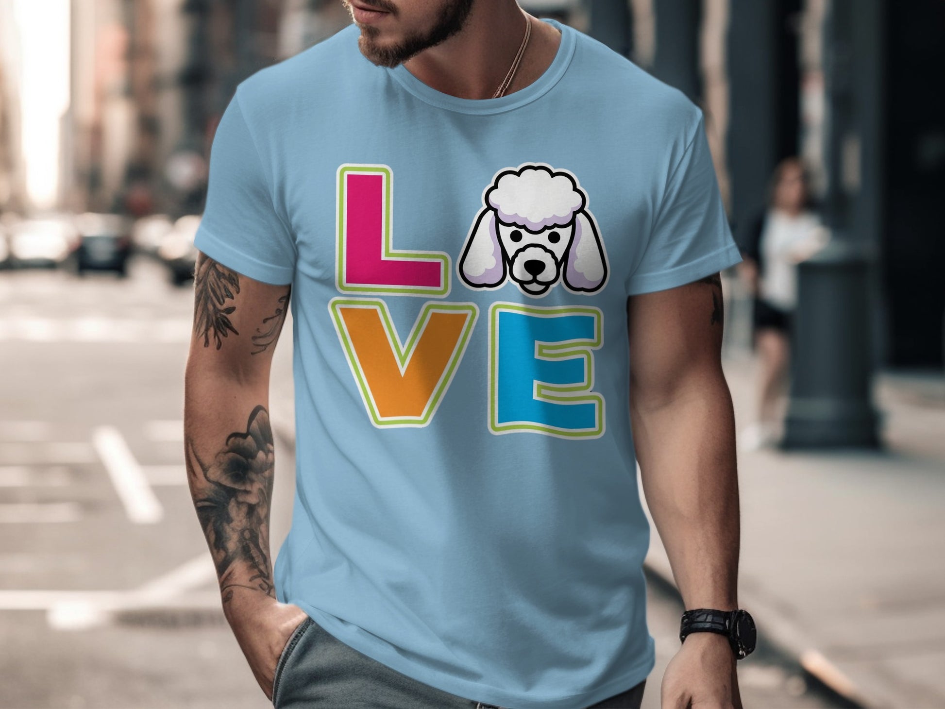 Cute Love Poodle Graphic T-shirt product
