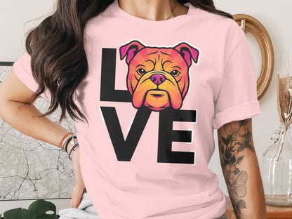 Love Bulldog Graphic Tee Shirt Product Type