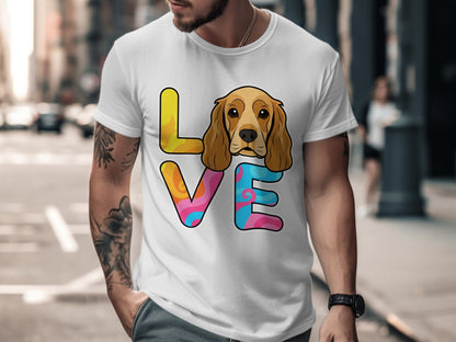 Love Dog Graphic T-Shirt Colorful Design Shirt product type