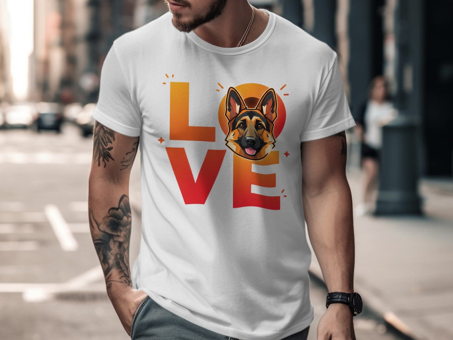 German Shepherd Love Graphic Printed T-shirt product
