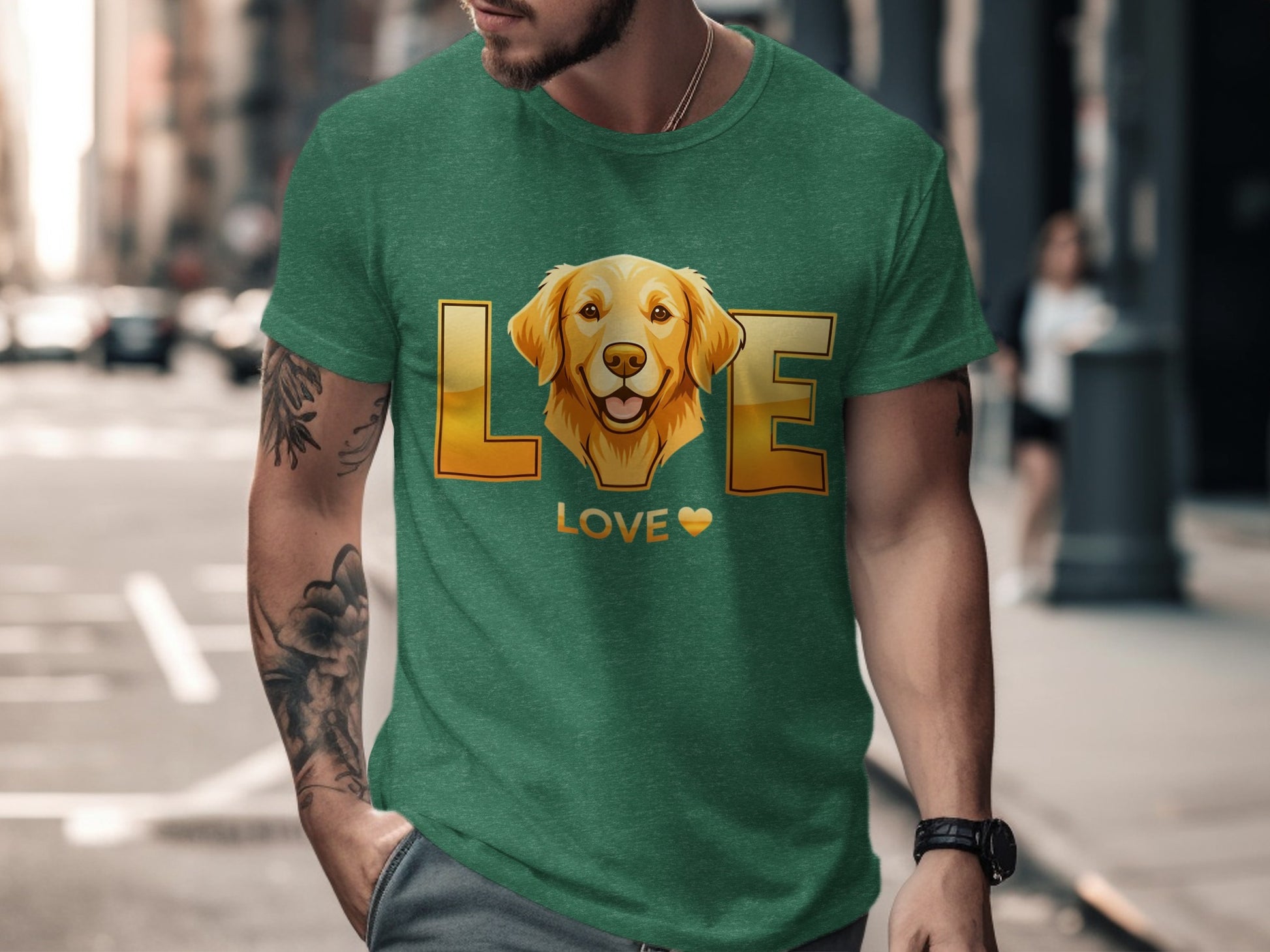 Love Golden Retriever Graphic Tee product type