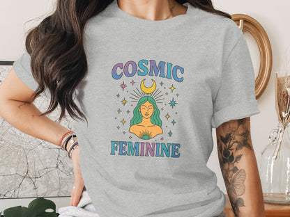 Cosmic Feminine Graphic Tee Shirt product type