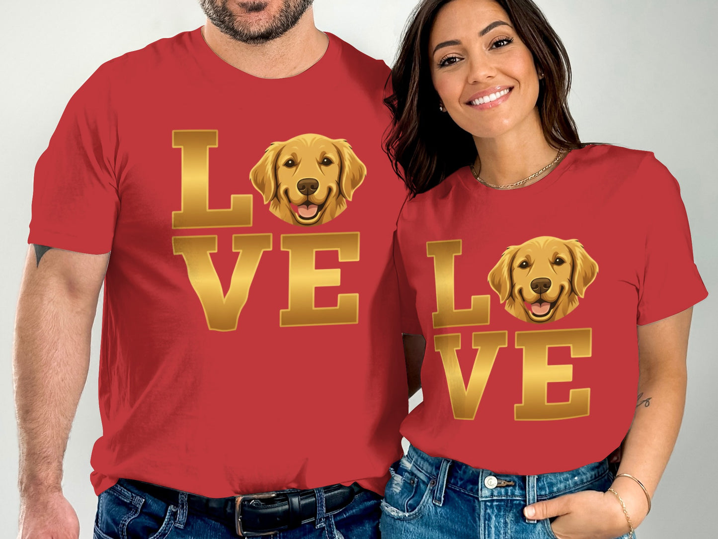Love Golden Retriever Graphic Unisex T-Shirt product