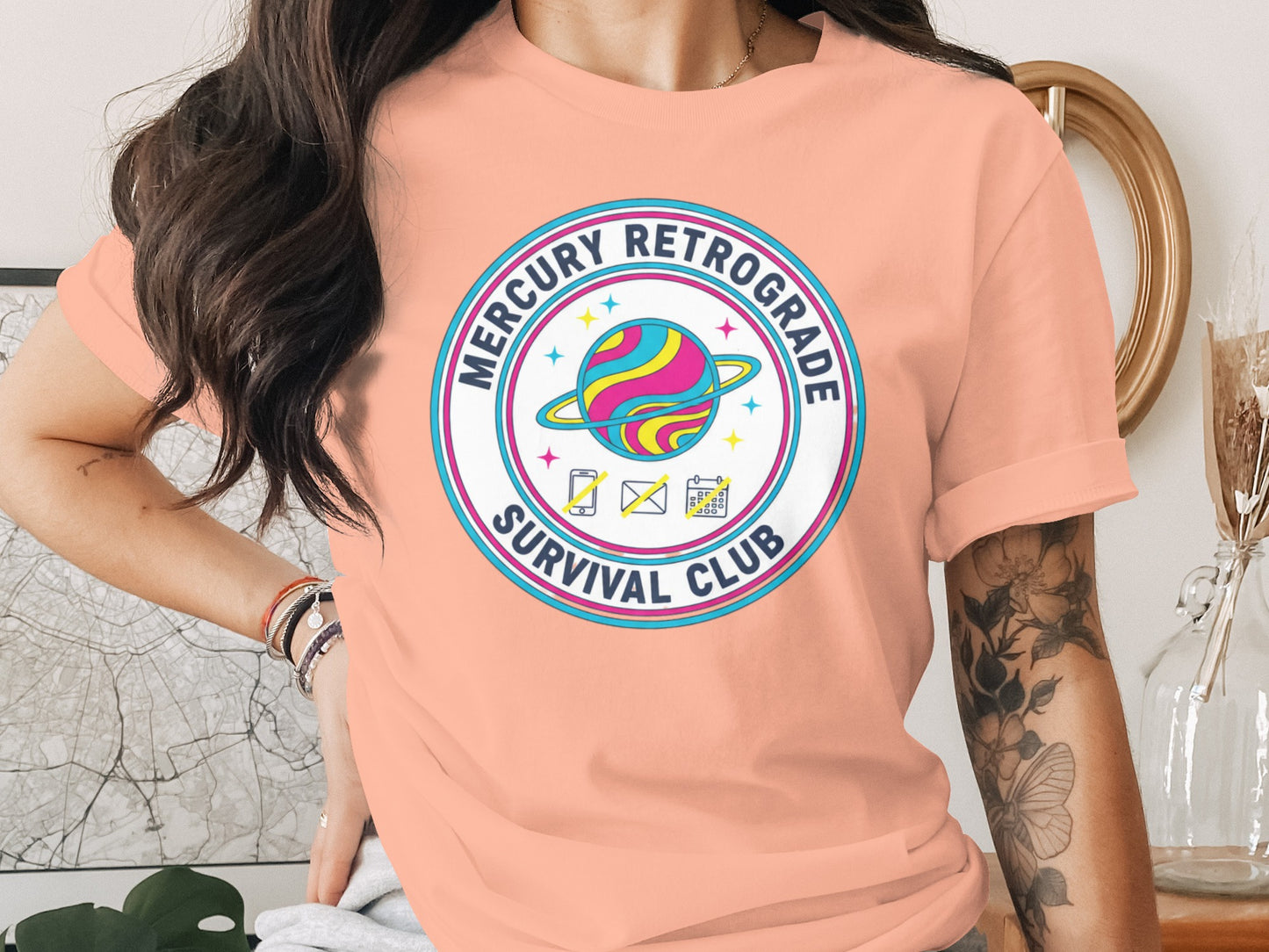 Mercury Retrograde Survival Club Graphic T-Shirt