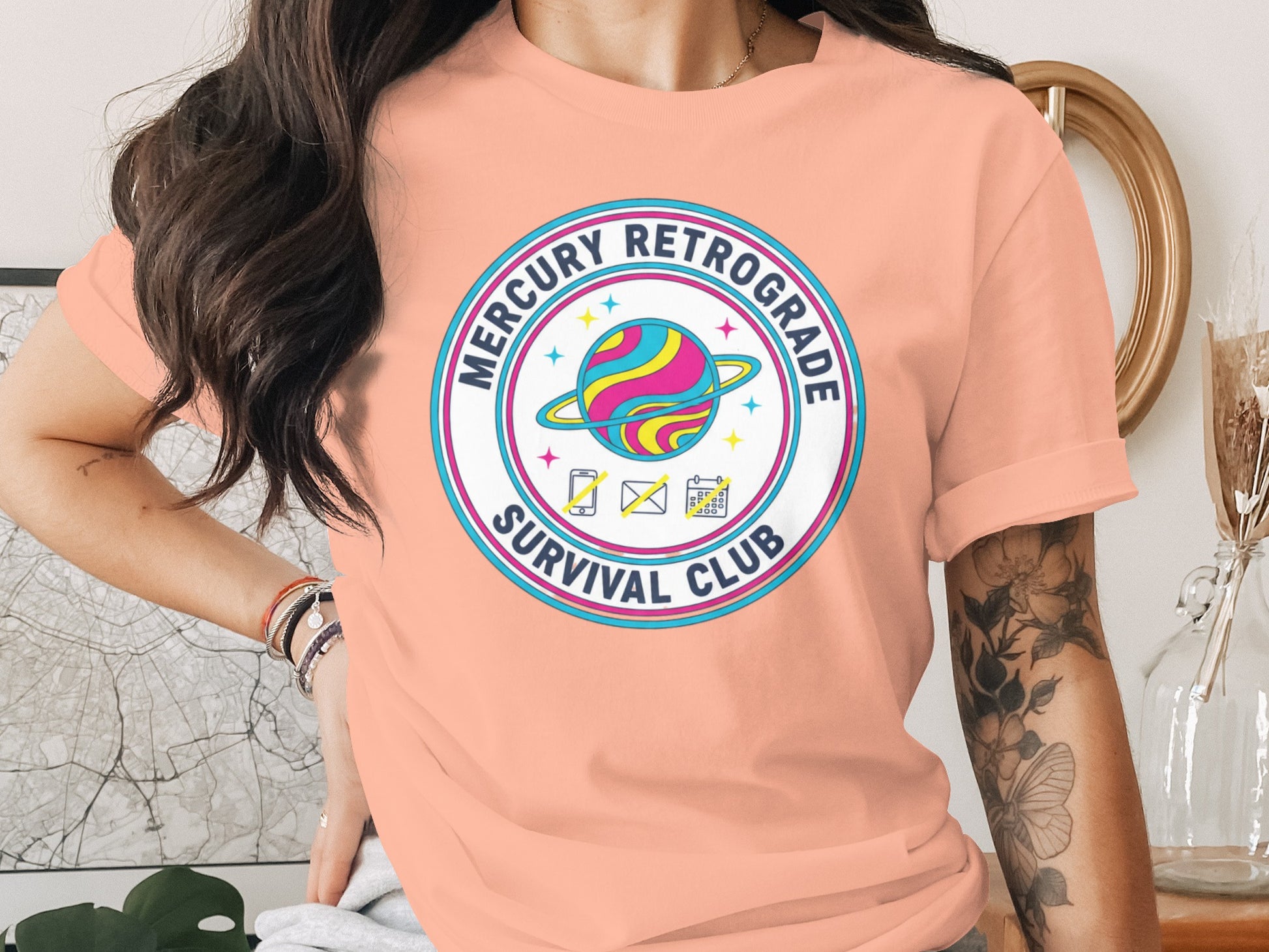 Mercury Retrograde Survival Club Graphic T-Shirt