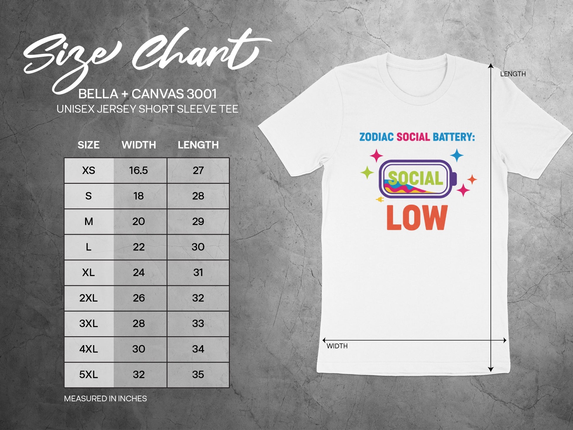 Zodiac Social Battery Low Graphic Tee