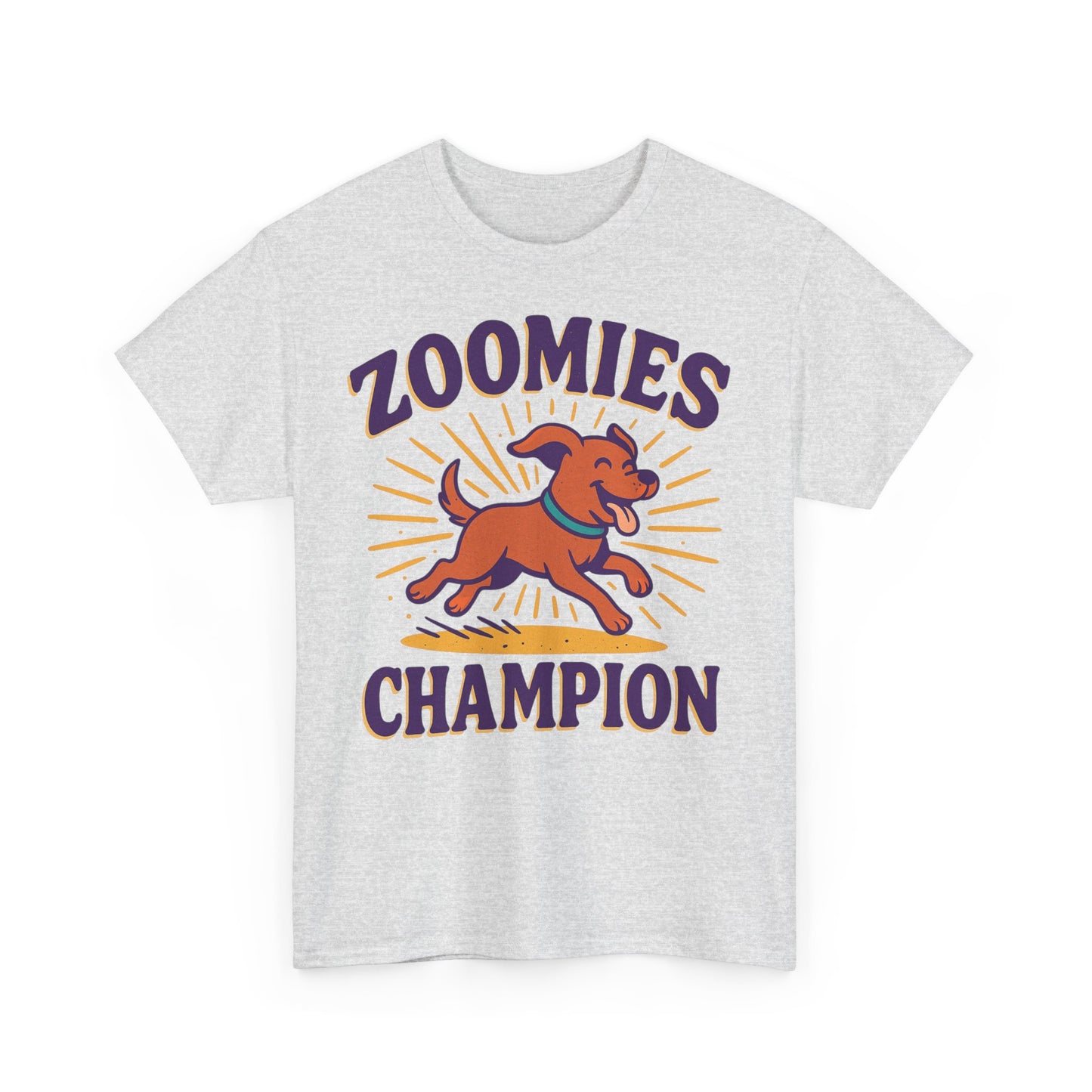Dog Lover's Zoomies Champion Tee, Unisex Heavy Cotton Tee for Pet Parents, Perfect Gift for Birthdays, Dog Days, Animal Lovers, Casual Wear