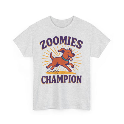 Dog Lover's Zoomies Champion Tee, Unisex Heavy Cotton Tee for Pet Parents, Perfect Gift for Birthdays, Dog Days, Animal Lovers, Casual Wear