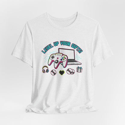 Level Up Your Gear Tee — Gamer T‑Shirt for Hobbyists & Passionate Players