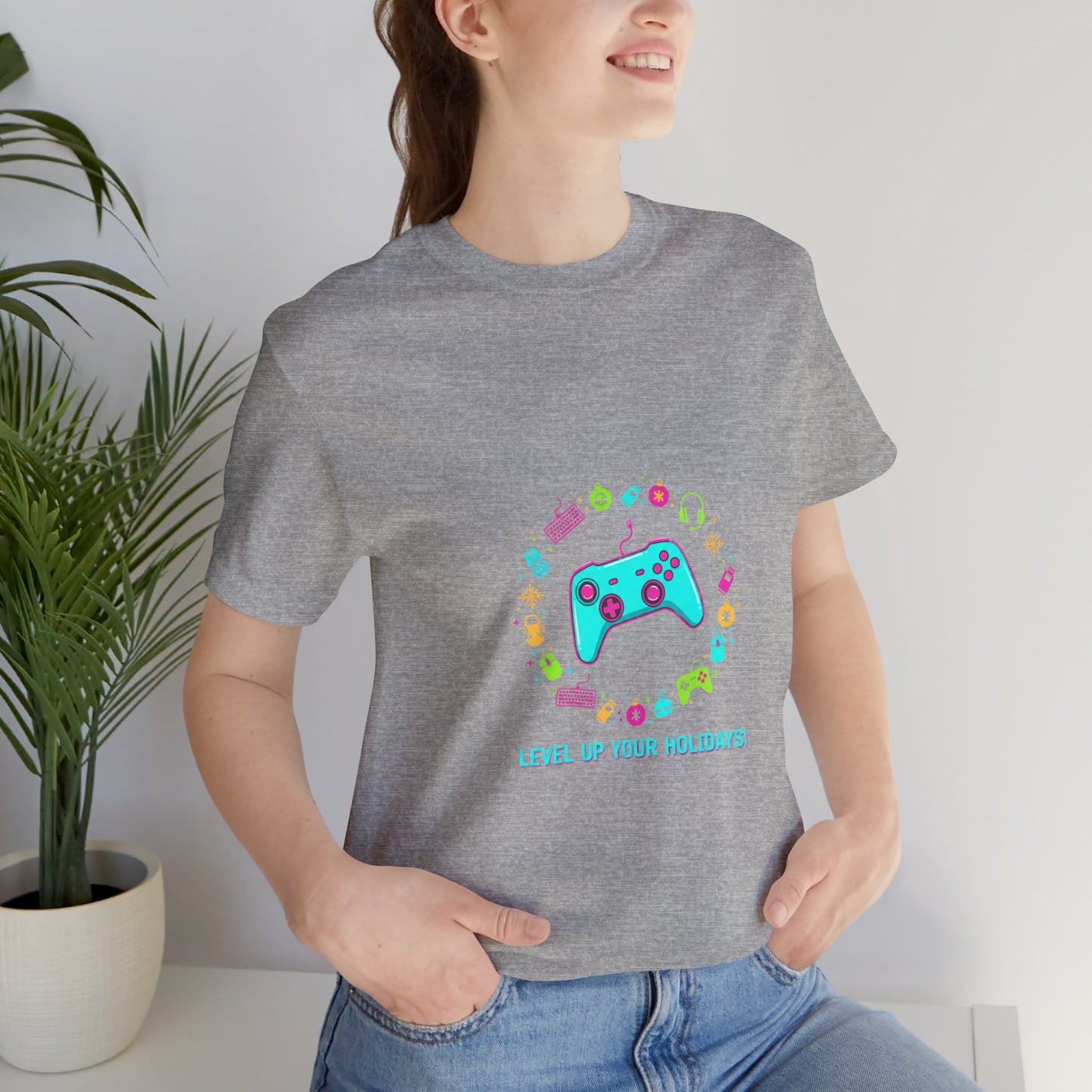 Level Up Your Holidays Tee | Gamer Shirt, Pixel Controller Design