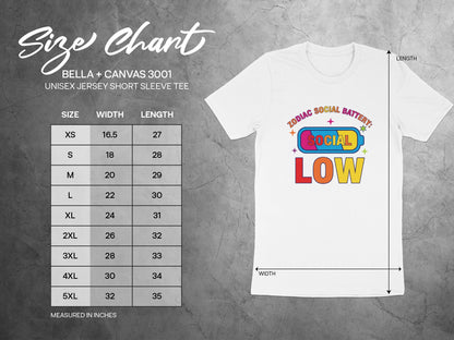 Zodiac Social Battery Social Low Shirt