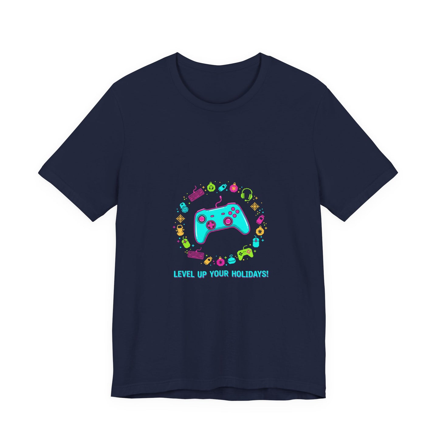 Level Up Your Holidays Tee | Gamer Shirt, Pixel Controller Design