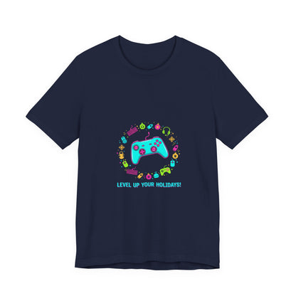 Level Up Your Holidays Tee | Gamer Shirt, Pixel Controller Design