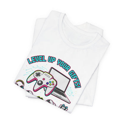 Level Up Your Gear Tee — Gamer T‑Shirt for Hobbyists & Passionate Players