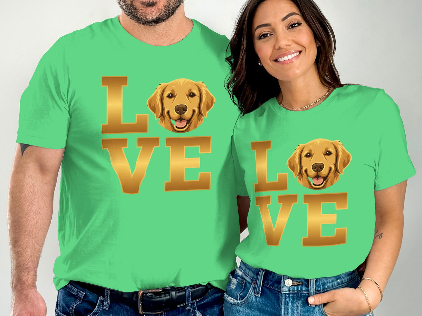 Golden Love Dog Breed Graphic Novelty Gift T-Shirt