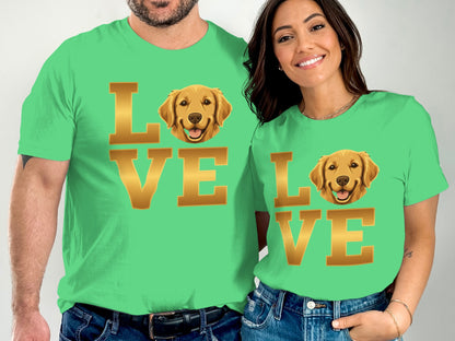 Golden Love Dog Breed Graphic Novelty Gift T-Shirt