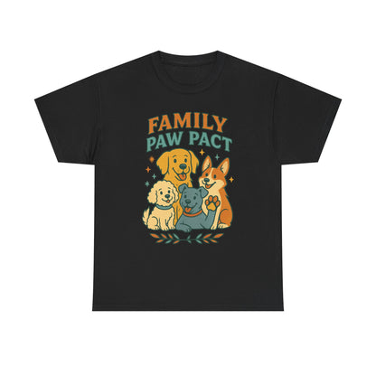 Paw Pact Family Tee: Dog Lovers Shirt, Unisex Cotton Tee, Pet Lover Gift, Animal Family T-Shirt, Adoption Celebration Apparel