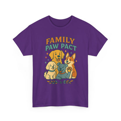 Paw Pact Family Tee: Dog Lovers Shirt, Unisex Cotton Tee, Pet Lover Gift, Animal Family T-Shirt, Adoption Celebration Apparel