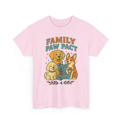 Paw Pact Family Tee: Dog Lovers Shirt, Unisex Cotton Tee, Pet Lover Gift, Animal Family T-Shirt, Adoption Celebration Apparel