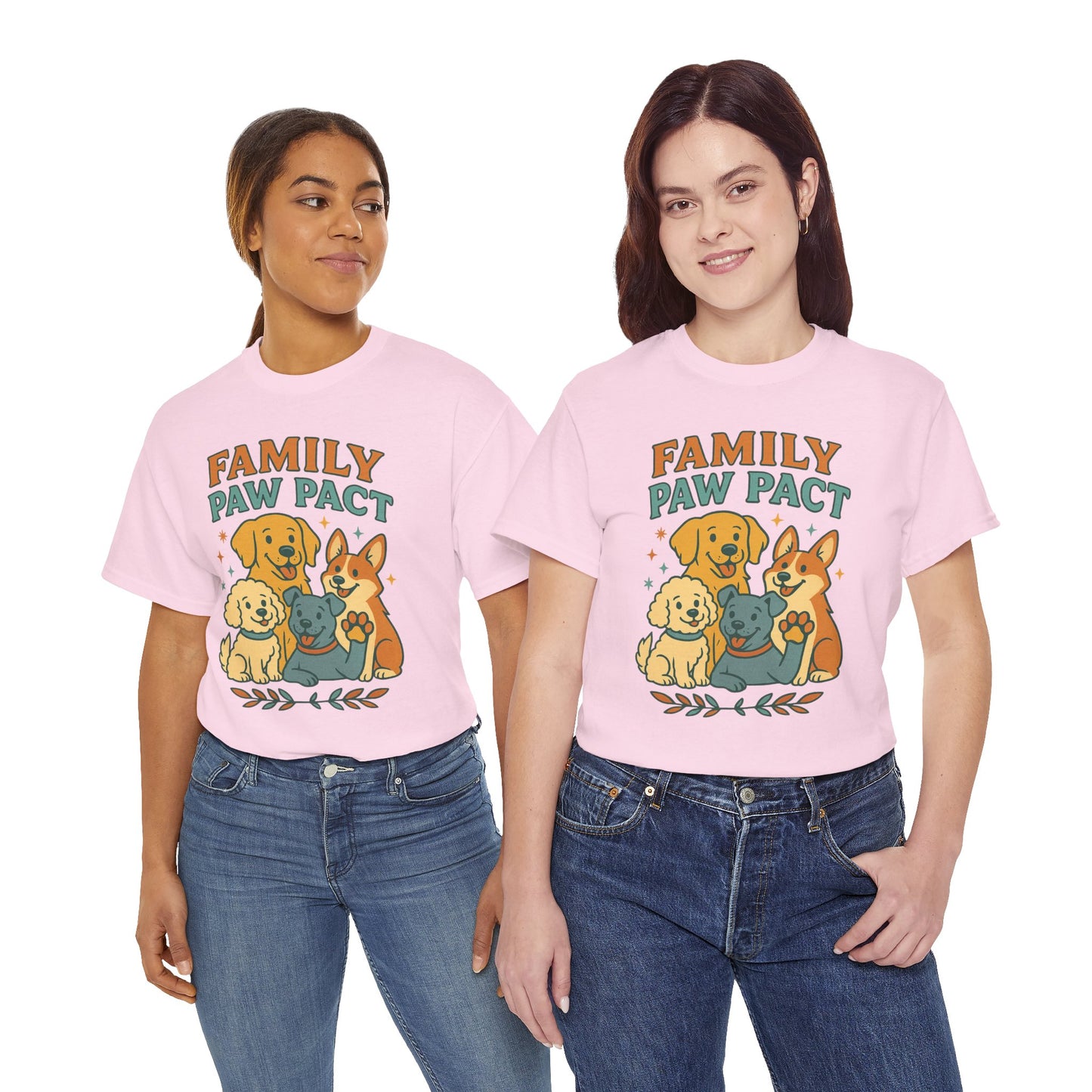 Paw Pact Family Tee: Dog Lovers Shirt, Unisex Cotton Tee, Pet Lover Gift, Animal Family T-Shirt, Adoption Celebration Apparel