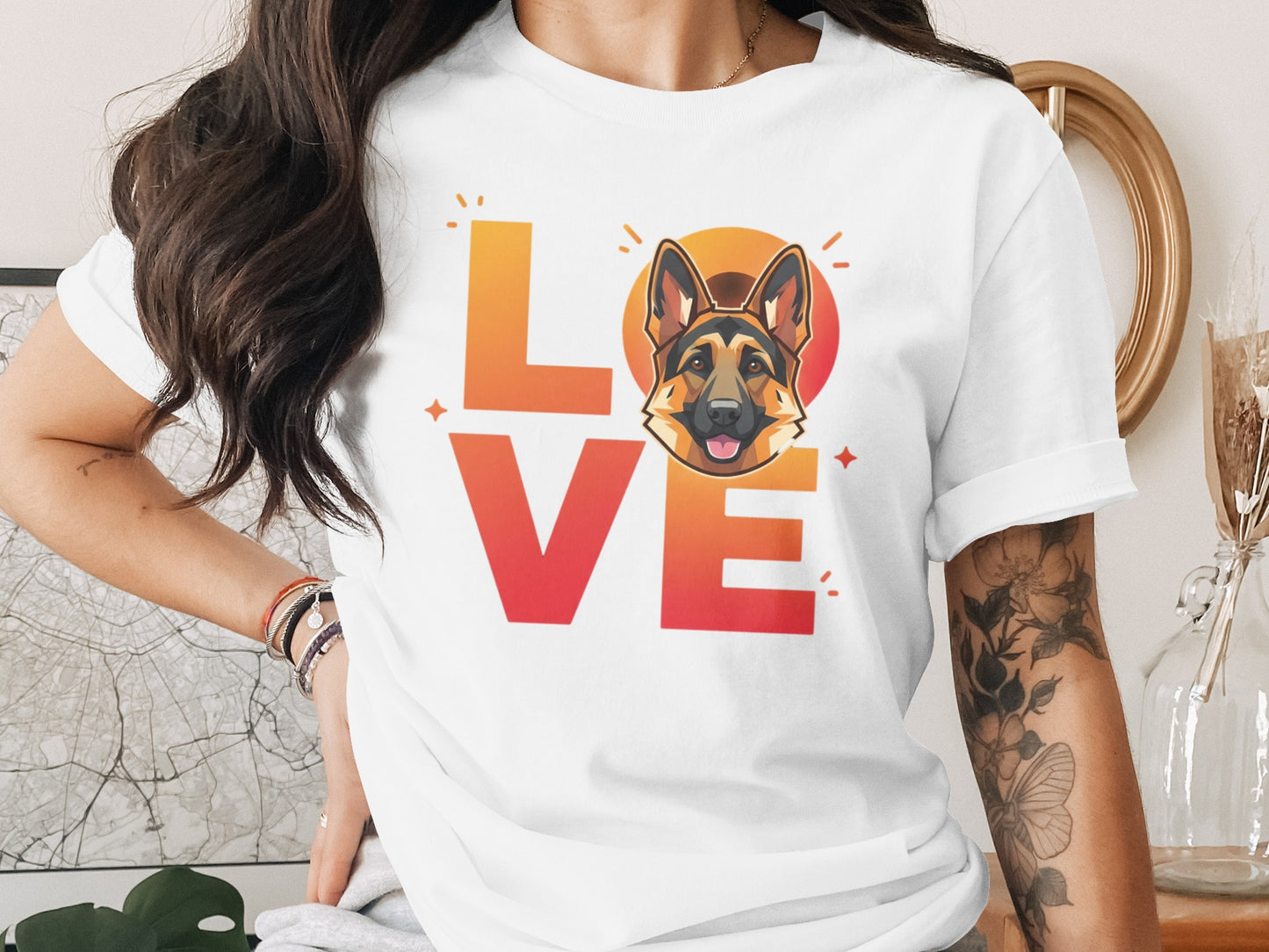 Love German Shepherd Graphic Design T-Shirt product