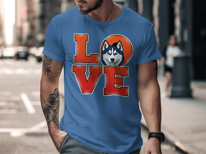 Love Husky Dog Graphic Design Print T-shirt product type