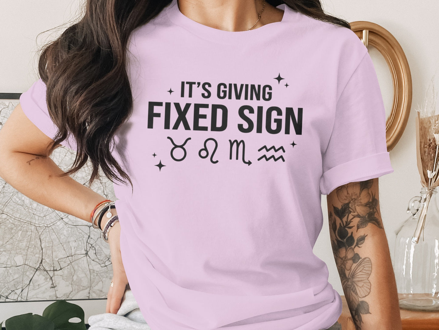 It's Giving Fixed Sign Zodiac Graphic Tee