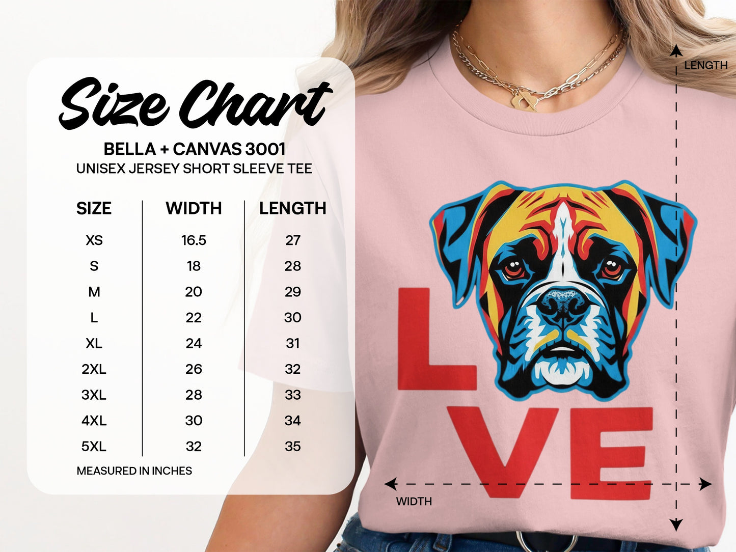 Love Graphic Dog Design Unisex Short Sleeve Tee product