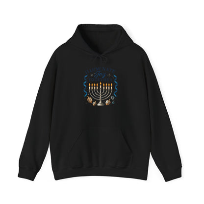 Hanukkah Hoodie - "Illuminate Joy Together" Menorah Sweatshirt