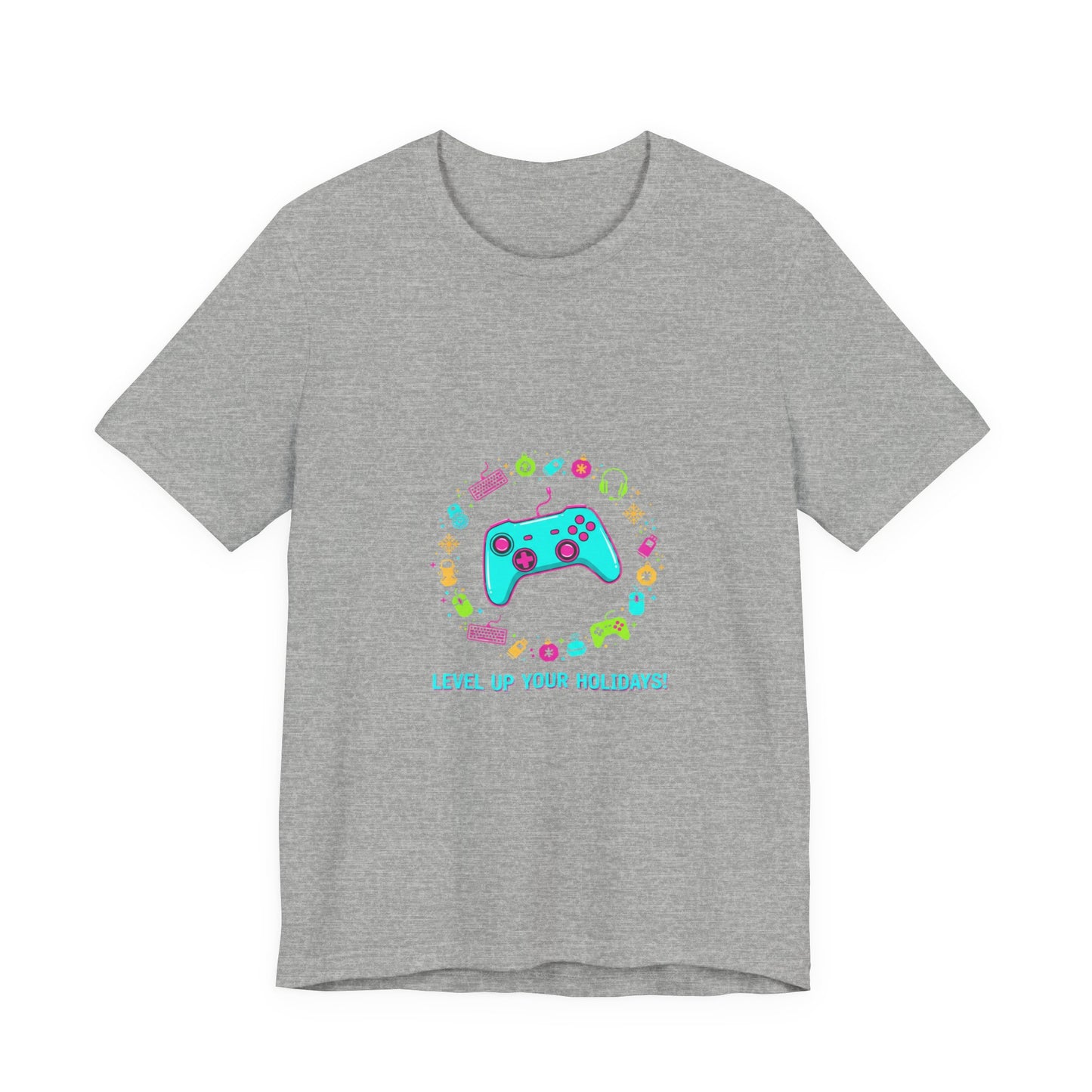 Level Up Your Holidays Tee | Gamer Shirt, Pixel Controller Design