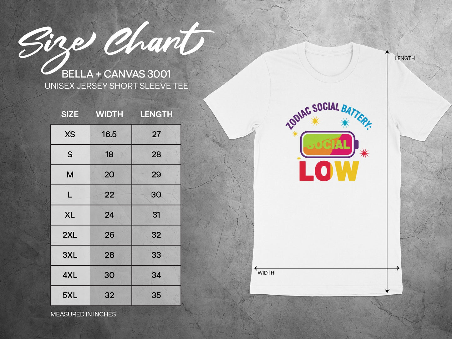 Zodiac Social Battery Low Unisex Jersey T-Shirt