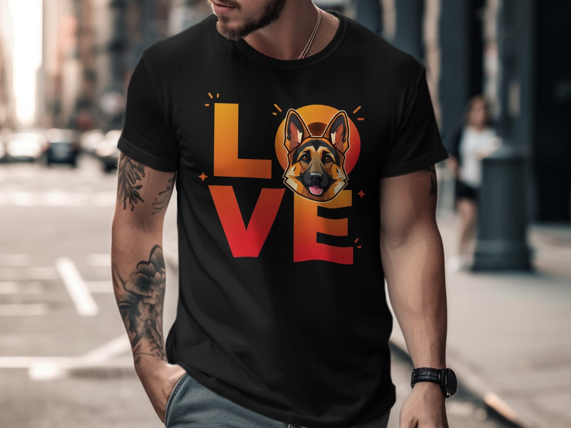 Love German Shepherd Graphic Design Shirt product type