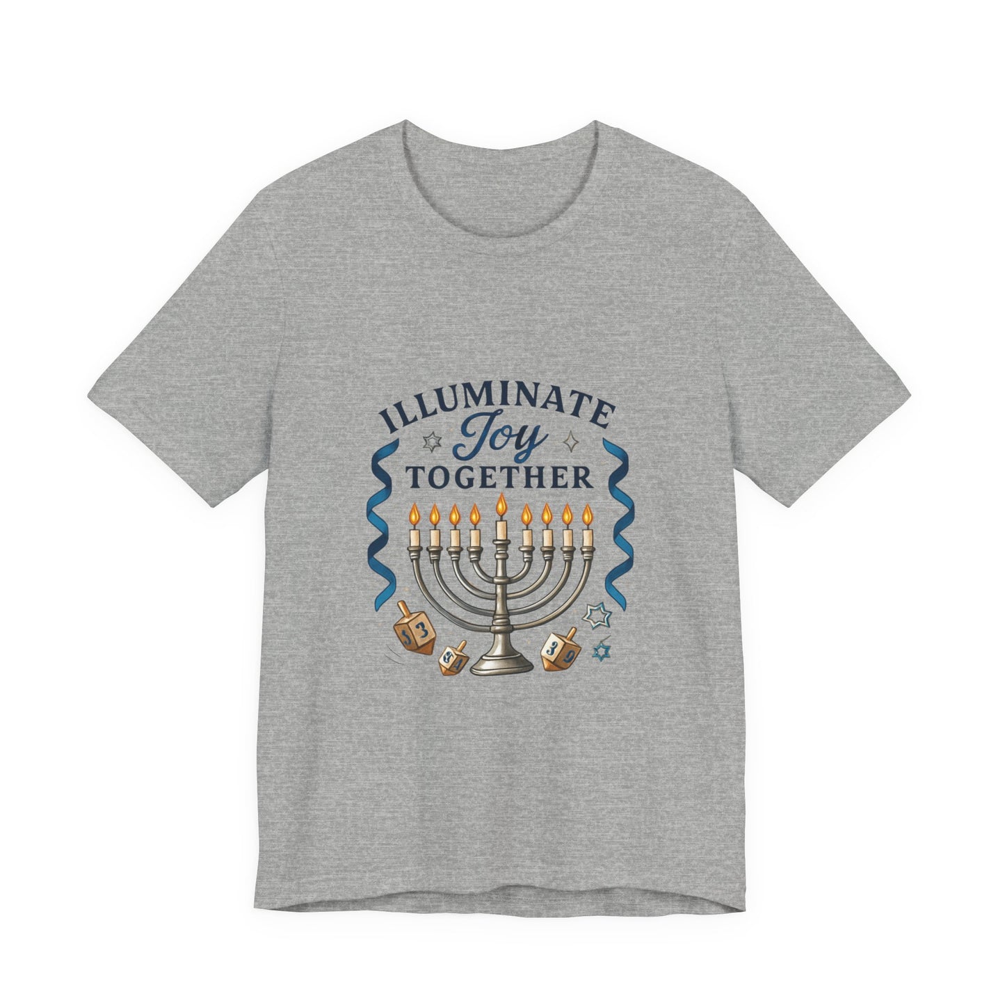 Hanukkah Menorah Tee — "Illuminate Joy Together" Holiday T-Shirt