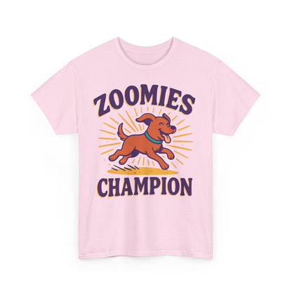 Dog Lover's Zoomies Champion Tee, Unisex Heavy Cotton Tee for Pet Parents, Perfect Gift for Birthdays, Dog Days, Animal Lovers, Casual Wear