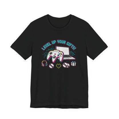Level Up Your Gear Tee — Gamer T‑Shirt for Hobbyists & Passionate Players