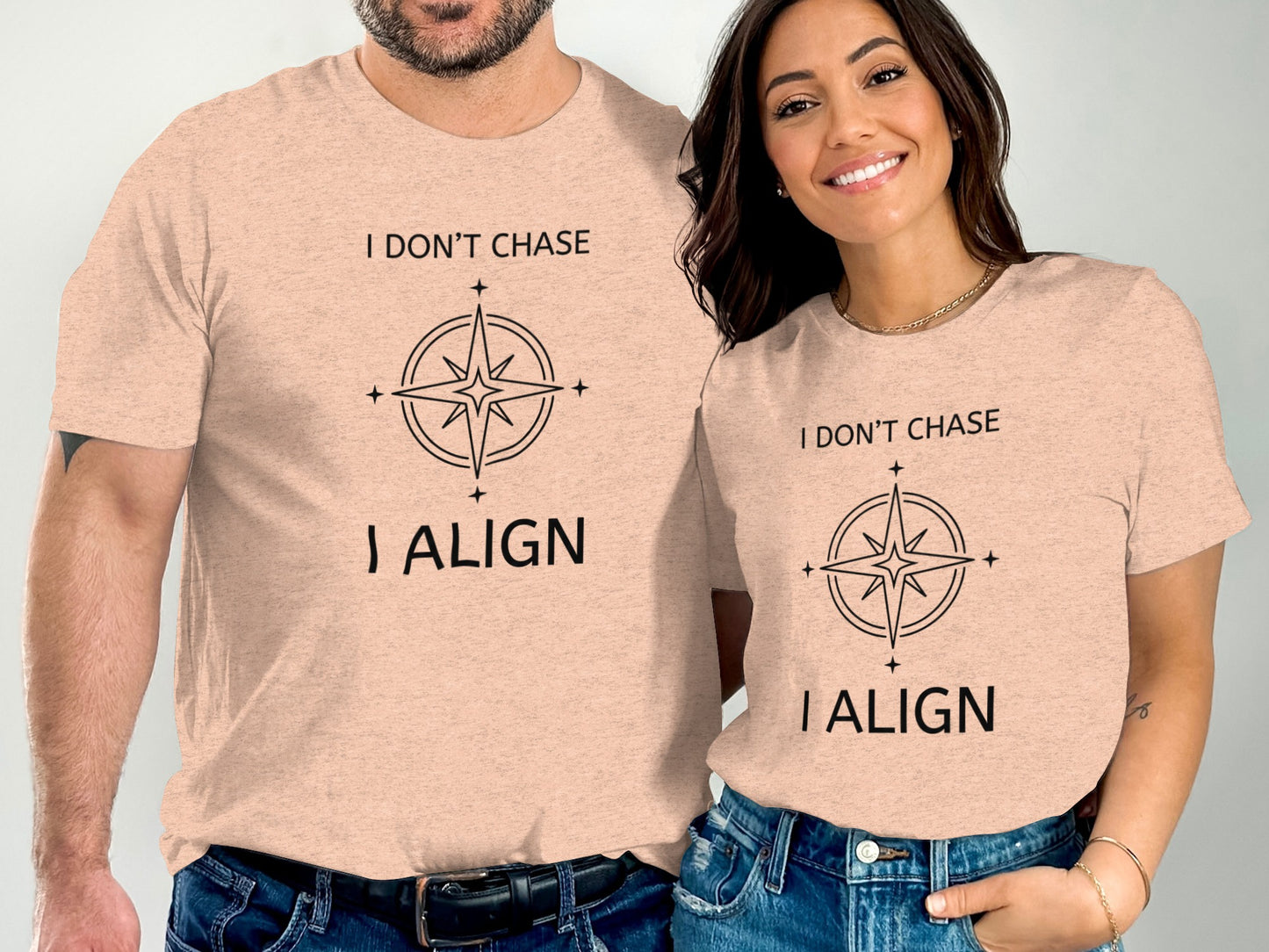 I Don't Chase I Align Compass Print T-shirt