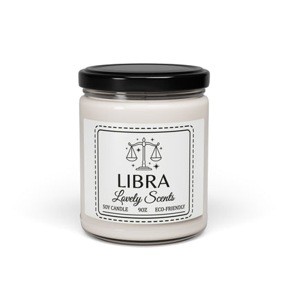 Libra Scented Soy Candle 9oz — Zodiac Balance & Calm Aromatherapy Jar