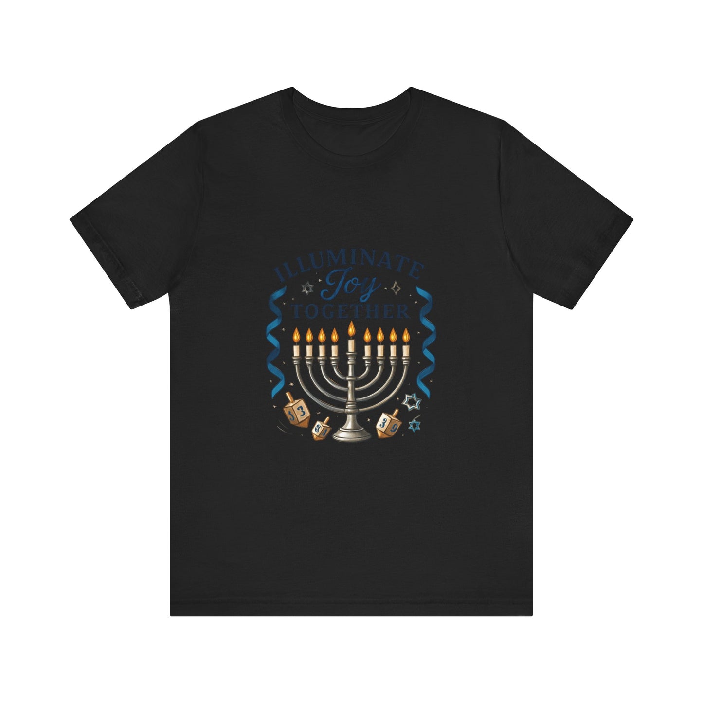 Hanukkah Menorah Tee — "Illuminate Joy Together" Holiday T-Shirt