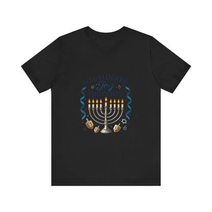 Hanukkah Menorah Tee — "Illuminate Joy Together" Holiday T-Shirt