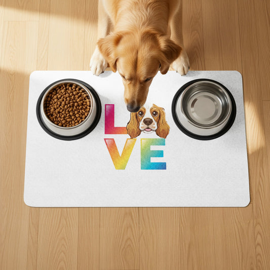 Colorful Dog Love Print Feeding Mat product