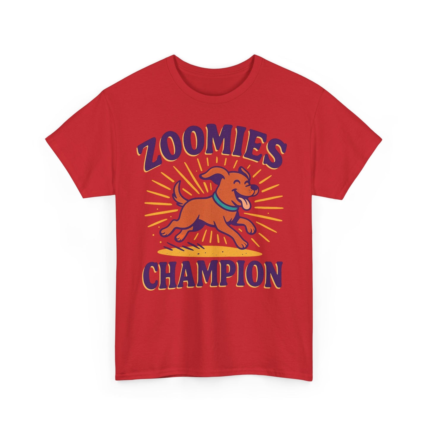 Dog Lover's Zoomies Champion Tee, Unisex Heavy Cotton Tee for Pet Parents, Perfect Gift for Birthdays, Dog Days, Animal Lovers, Casual Wear