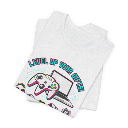 Level Up Your Gear Tee — Gamer T‑Shirt for Hobbyists & Passionate Players