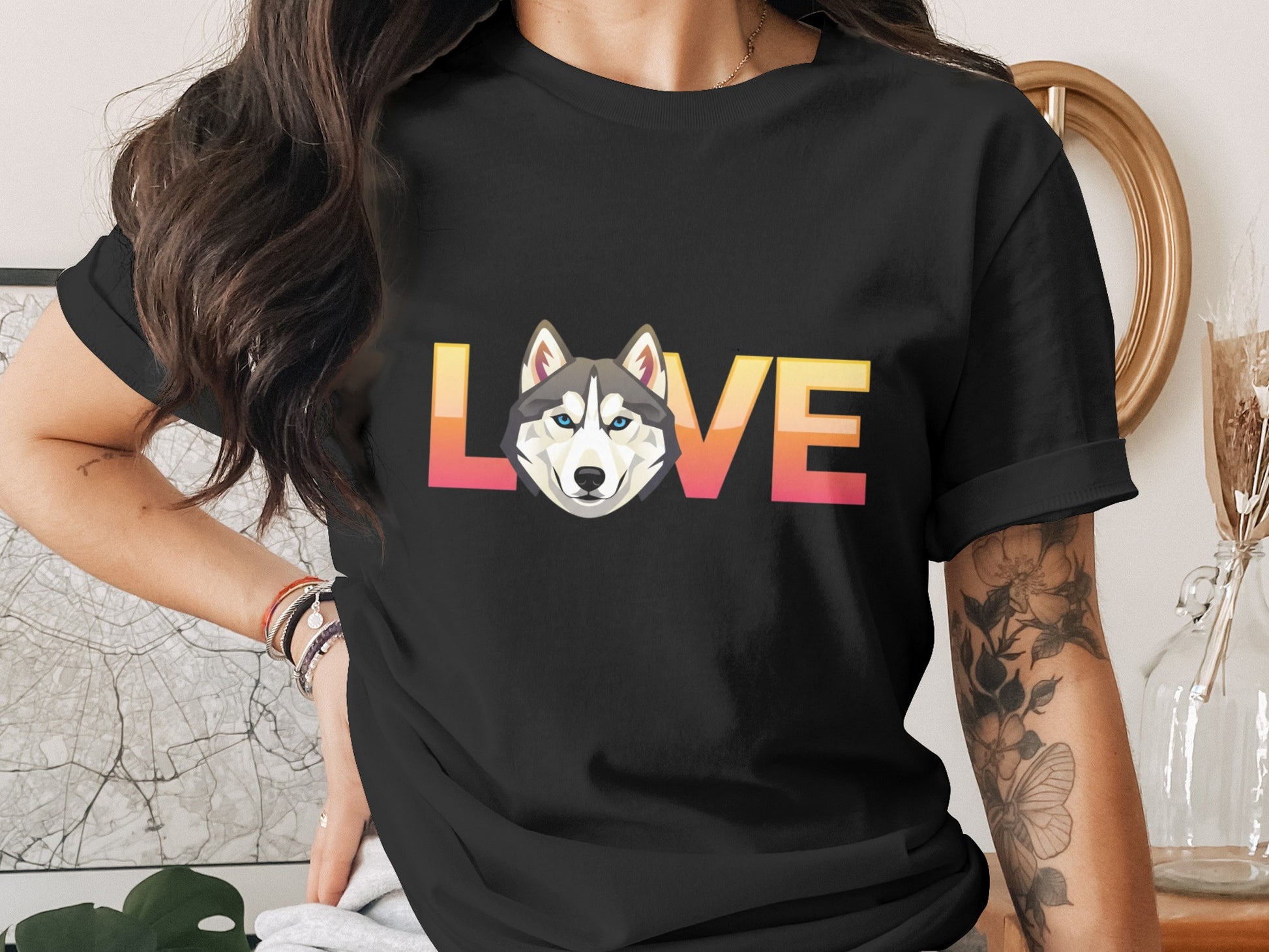 Love Siberian Husky Graphic T-shirt product type